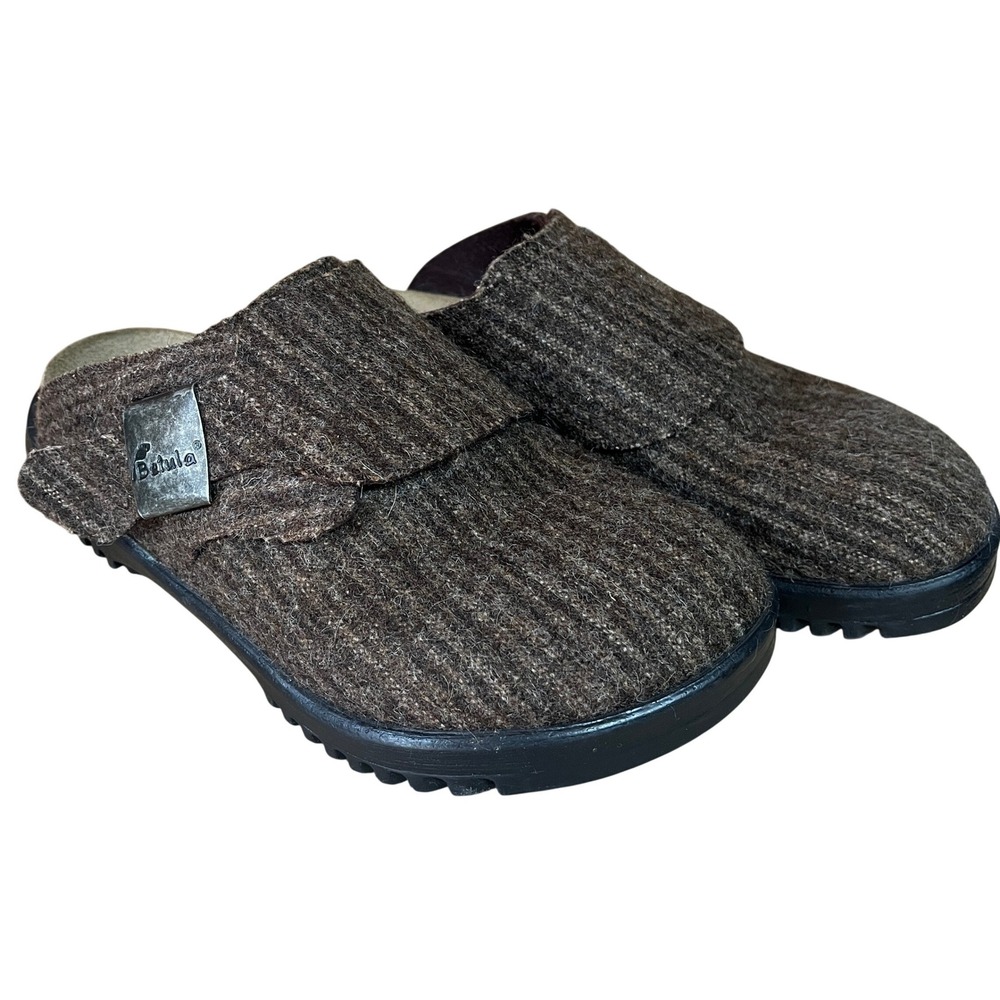 Betula by Birkenstock Womens Clogs Mules EU 37 US 6-6.5 Brown Wool Comfort